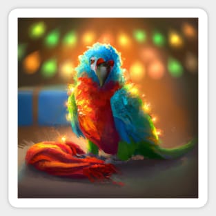 Cute Parrot Drawing Sticker